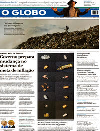 Capa O Globo Edição Segunda,26 de Junho de 2023