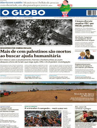 Capa do jornal O Globo 01/03/2024