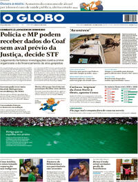 Capa do jornal O Globo 03/04/2024
