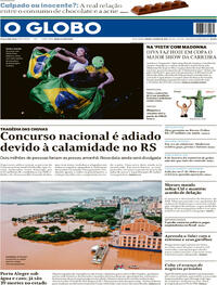 Capa do jornal O Globo 04/05/2024