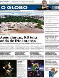 Capa do jornal O Globo 06/05/2024