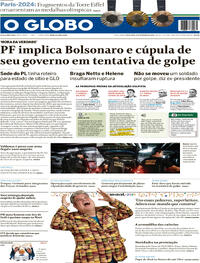 Capa do jornal O Globo 09/02/2024