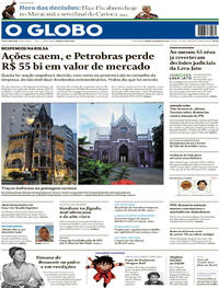 Capa do jornal O Globo 09/03/2024
