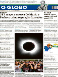 Capa do jornal O Globo 09/04/2024