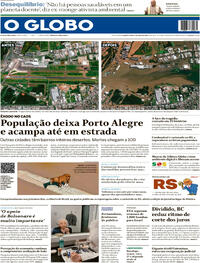 Capa do jornal O Globo 09/05/2024
