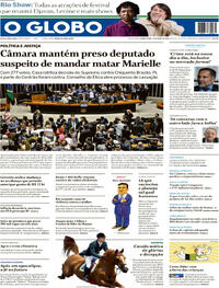 Capa do jornal O Globo 11/04/2024