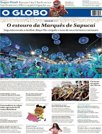 Capa do jornal O Globo 12/02/2024