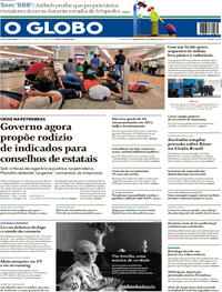 Capa do jornal O Globo 13/03/2024