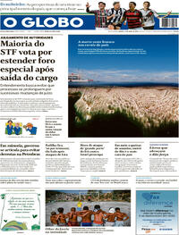 Capa do jornal O Globo 13/04/2024