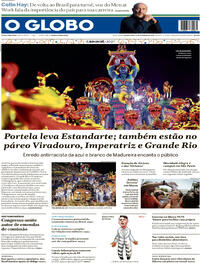 Capa do jornal O Globo 14/02/2024