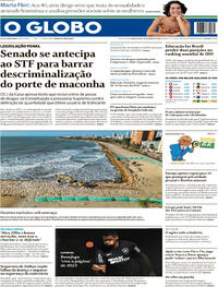 Capa do jornal O Globo 14/03/2024