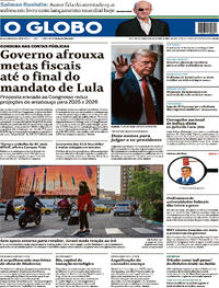 Capa do jornal O Globo 16/04/2024