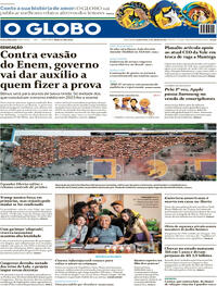 Capa do jornal O Globo 17/01/2024