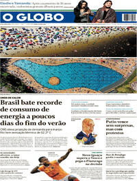 Capa do jornal O Globo 18/03/2024