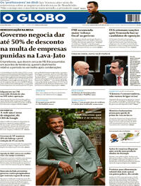 Capa do jornal O Globo 18/04/2024