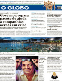 Capa do jornal O Globo 19/01/2024