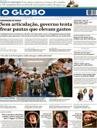 Capa do jornal O Globo 19/04/2024