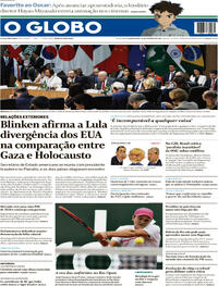 Capa do jornal O Globo 22/02/2024
