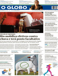 Capa do jornal O Globo 22/03/2024