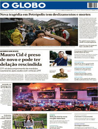 Capa do jornal O Globo 23/03/2024