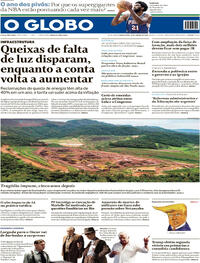 Capa do jornal O Globo 24/01/2024
