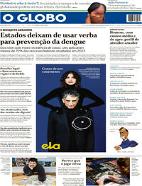 Capa do jornal O Globo 25/02/2024