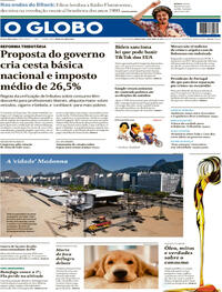 Capa do jornal O Globo 25/04/2024