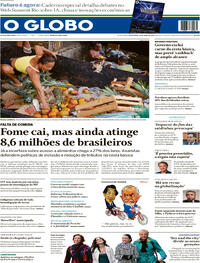 Capa do jornal O Globo 26/04/2024