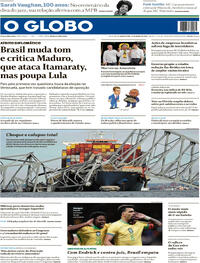 Capa do jornal O Globo 27/03/2024