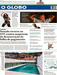 Capa do jornal O Globo 27/04/2024