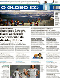 Capa do jornal O Globo 27/09/2024