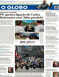 Capa do jornal O Globo 30/01/2024