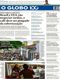 Capa do jornal O Globo 01/08/2025