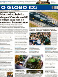 Capa do jornal O Globo 01/10/2025
