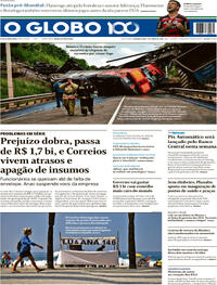 Capa do jornal O Globo 02/06/2025