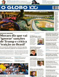 Capa do jornal O Globo 02/08/2025