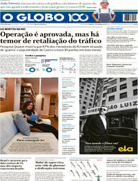 Capa do jornal O Globo 02/11/2025