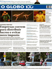 Capa do jornal O Globo 02/12/2025