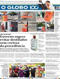 Capa do jornal O Globo 03/10/2025