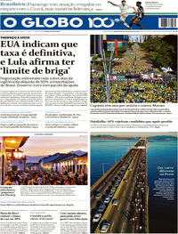 Capa do jornal O Globo 04/08/2025