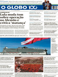 Capa do jornal O Globo 05/11/2025