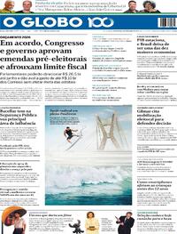 Capa do jornal O Globo 05/12/2025