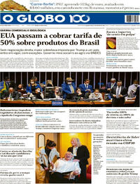Capa do jornal O Globo 06/08/2025
