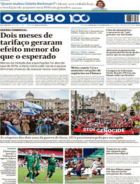 Capa do jornal O Globo 06/10/2025