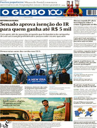 Capa do jornal O Globo 06/11/2025