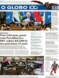 Capa do jornal O Globo 07/07/2025