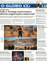 Capa do jornal O Globo 07/10/2025