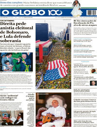 Capa do jornal O Globo 08/09/2025