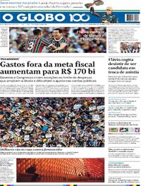 Capa do jornal O Globo 08/12/2025