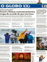 Capa do jornal O Globo 09/10/2025